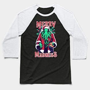 Cthulhu Santa - Lovecraftian Christmas Madness Baseball T-Shirt